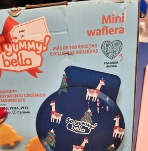 New In Box So Yummy Bella Mini Waffle Maker